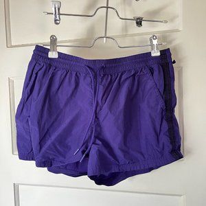 Athleta Grape Purple Expedition Short with Black Stripe 2